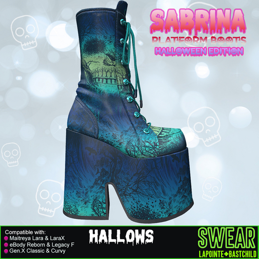 Second Life Marketplace Platform Boots Sabrina HALLOWS